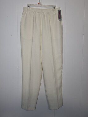 NWT Tan Jay Cream Classic Pants – Elastic Waist Comfort Fit (Women’s 14)